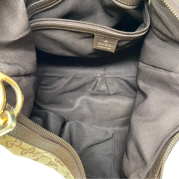 Gucci Biba Studded GG Canvas Hobo Shoulder Bag - Picture 6 of 9